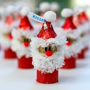 Holiday Kid Craft Idea Hershey Kiss Mas Santas Wine Corks 8 of 12