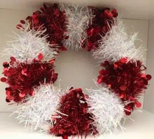 Easy Candy Cane Garland Wreath