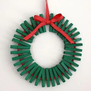 Clothespin Christmas Wreath