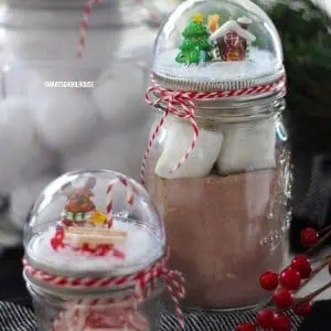 Mason Jar Lid Snow Globes