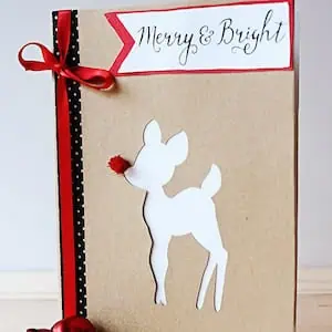 Merry and Bright Rudolph Card