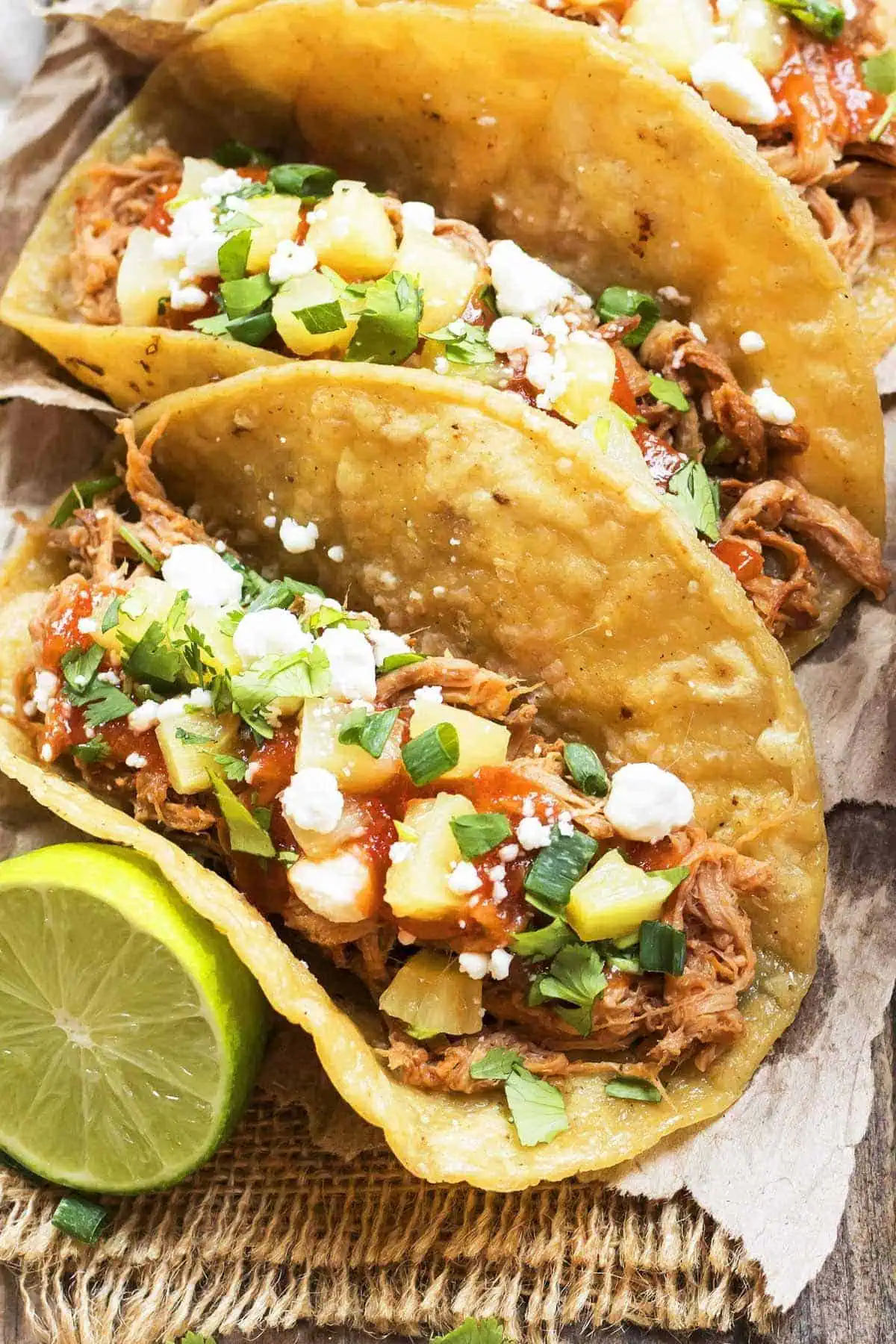 Pineapple Pulled Pork Tacos Slow Cooker 4