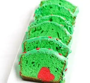 Simple Grinch Cake for Christmas by www.thebearfootbaker.com