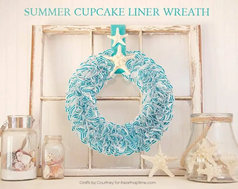 Summer Cupcake Liner Wreath hero