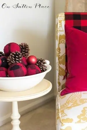  DIY Red Buffalo Plaid Christmas Ornaments