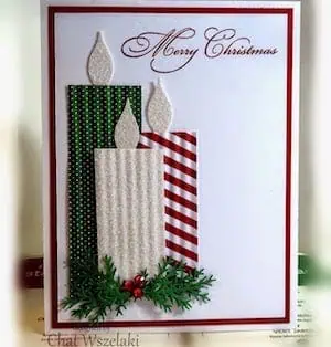 Christmas Candles Card 