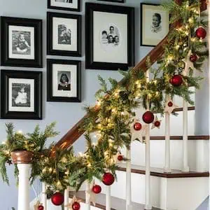 christmas entry foyer decor