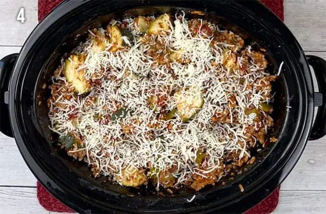 crockpot Italian zucchini casserole dinner