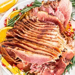 crockpot brown sugar cola glazed ham 1