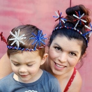 pipe cleaner fireworks crown