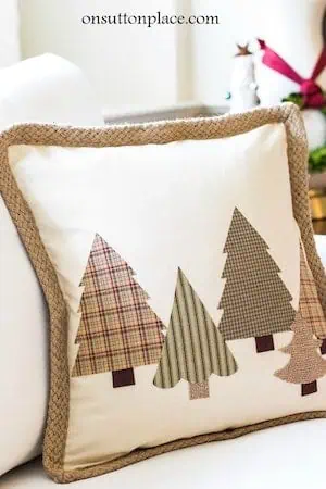 Christmas tree pillow