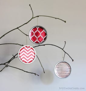 Mason Jar Lid Ornaments