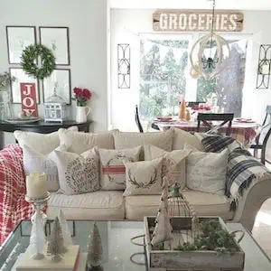 Christmas Farmhouse Living Room