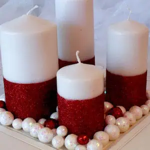 Glitter Candles Dollar Tree Christmas Decoration