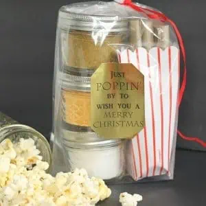 gourmet popcorn gift with mason jars