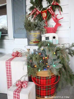 Eclectic Christmas Porch