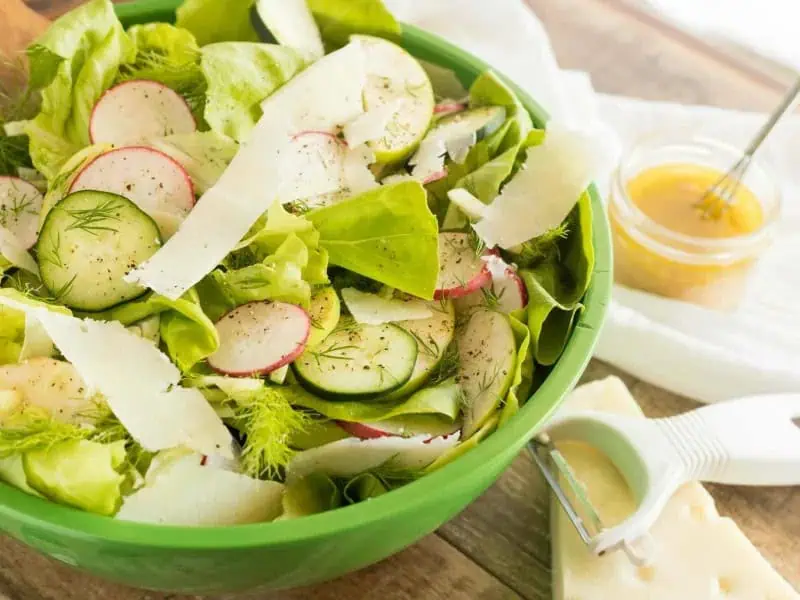 image 2193 - Nothing says spring quite like the Spring Has Sprung Salad! The freshness of the apples, the refreshing fennel, the grassy dill, and the crunchy cucumber and lettuce are perfect for the season of blooming and bounty.