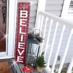 DIY Buffalo Check Christmas Wood Sign