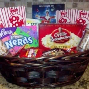 Family Movie Night Gift Basket for christmas