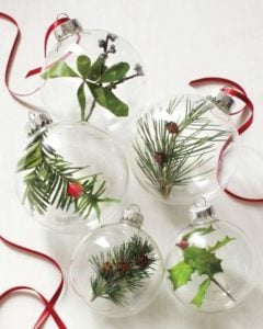 Natural Greenery Ornaments