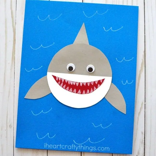 paper shark craft