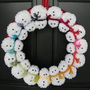 Snowman Pom Wreath