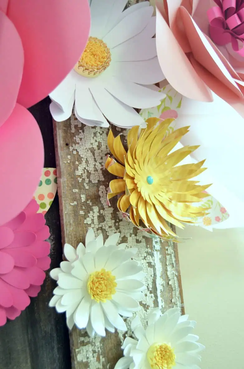 Pretty paper flowers made with a Silhouette® cutting machine