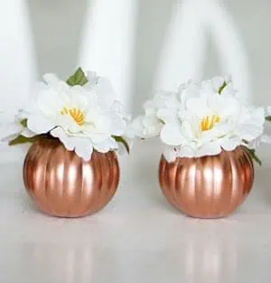 Copper Pumpkins wedding Centerpiece