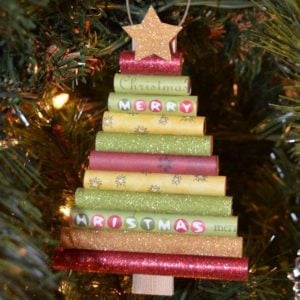 Rolled Paper Christmas Tree Ornament 