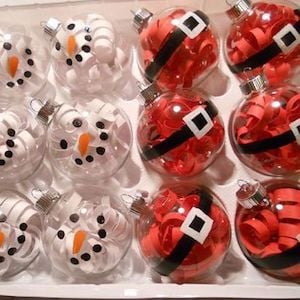 Santa and Snowmen Ornaments