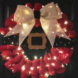 Burlap Santa Wreath