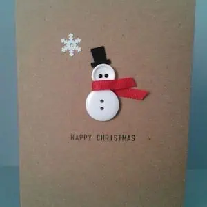 Button Snowman Cards