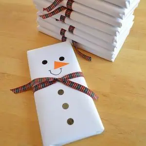 snowman gift wrap