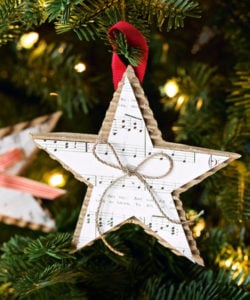 Cardboard Star Christmas Ornament