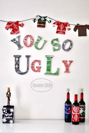 ugly christmas sweater party ideas on the cheap via firsthomelovelife.com