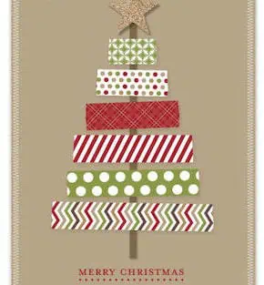 Washi Tape Christmas Tree Card