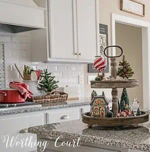 Island Christmas Kitchen Decor