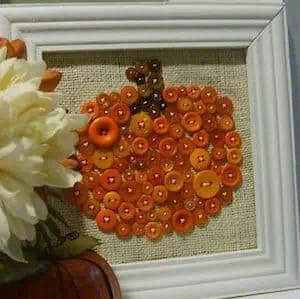 Fall Pumpkin Button Craft for adults