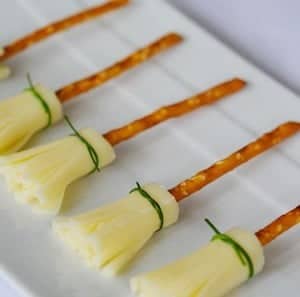 Cheese and Pretzel Broomsticks