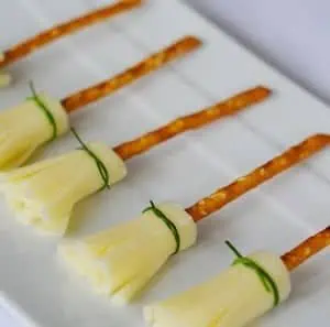 Cheese and Pretzel Broomsticks