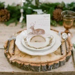 Rustic Woodland Holiday Table Decor 