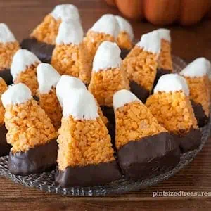 Chocolate Candy Corn Treats for kids