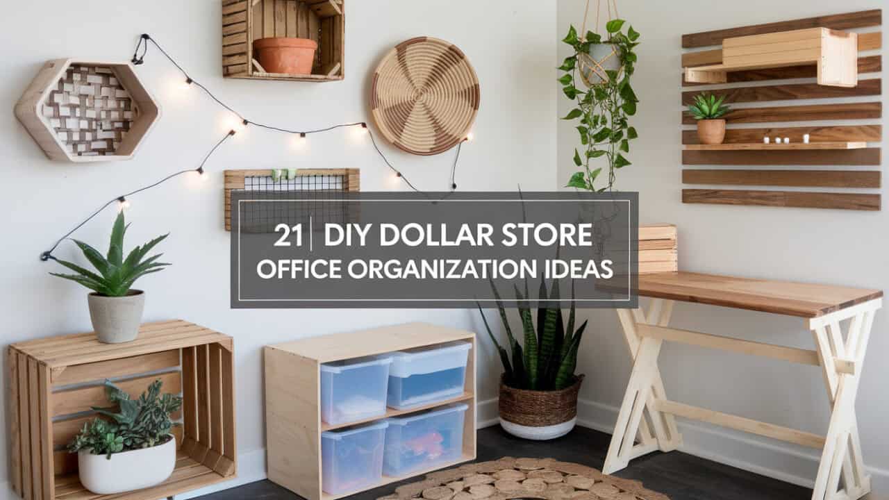 21 DIY Dollar Store Office Organization Ideas