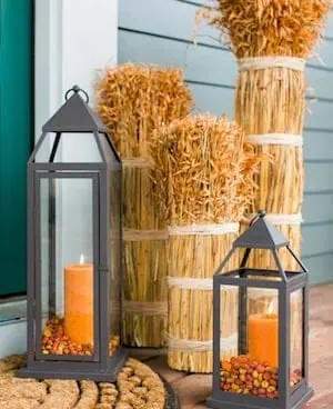 Wheat Bundles and Fall Lanterns