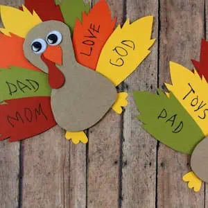 Cardboard Gratitude Turkeys