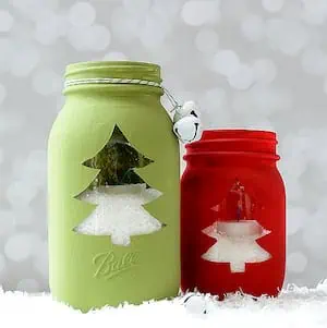 Christmas Tree Cut Out Mason Jar @ It All Started With Paint 3 of 10