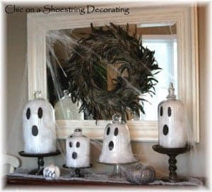 Ghost Cloches Mantel