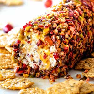 Cranberry Pistachio Cheese Log