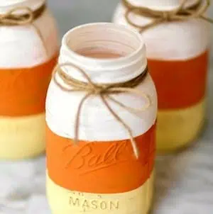 Candy Corn Mason Jars