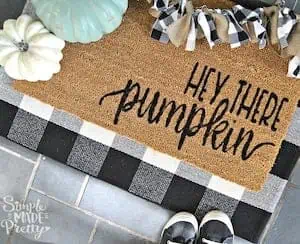 DIY Fall welcome door mat smp